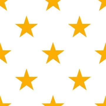 Yellow stars seamless simple pattern. Vector illustration Stock Illustration