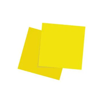 Yellow stick note isolated on white background, vector illustration Stock Illustration