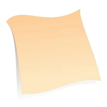 Yellow stick note isolated on white background, vector illustration Stock Illustration