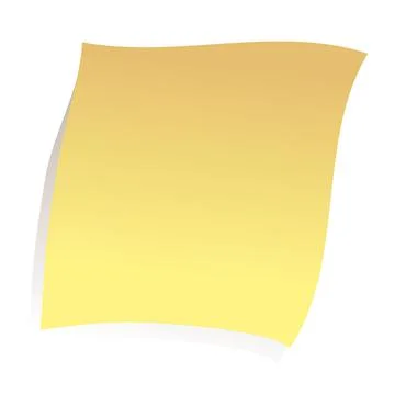 Yellow stick note isolated on white background, vector illustration Stock Illustration