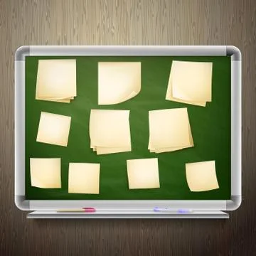 Yellow stick note Set. EPS 10 Illustrazione stock