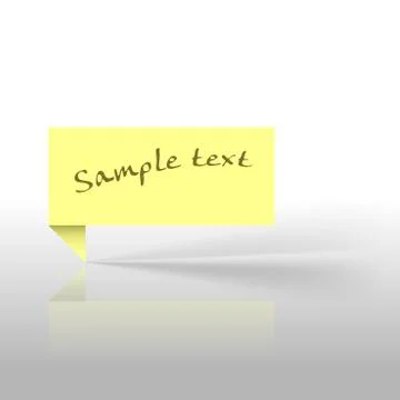 Yellow sticker Illustrazione stock