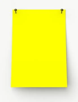 Yellow sticker label on white Stock Illustration