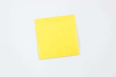 Yellow sticker note with white background Stock Photos