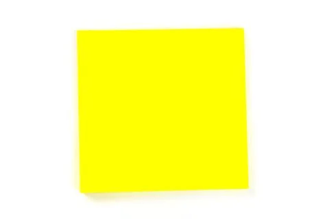 Yellow sticker for notes Foto stock