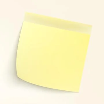 Yellow Sticky Note. EPS 8 Illustrazione stock