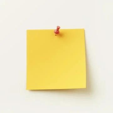 Yellow sticky note. Stock Illustration