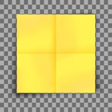 Yellow sticky note Stock Illustration