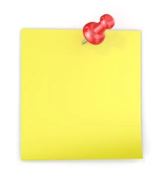 Yellow Sticky Note. Stock Illustration