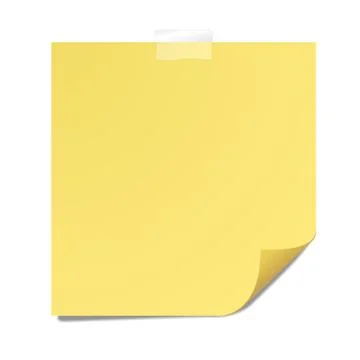 Yellow sticky note Stock Illustration