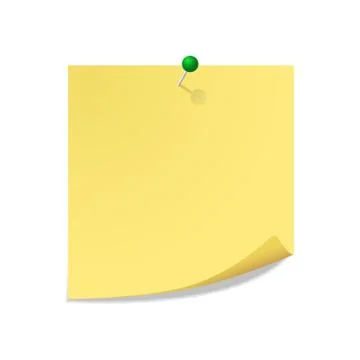 Yellow sticky note Stock Illustration