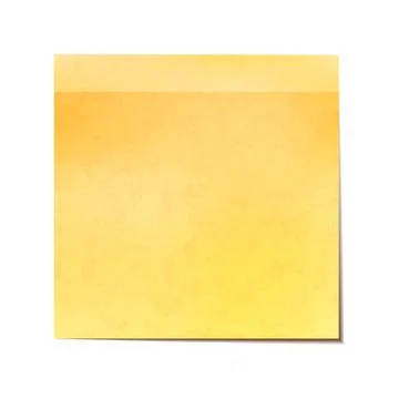 Yellow sticky note isolated on white Stock Illustration