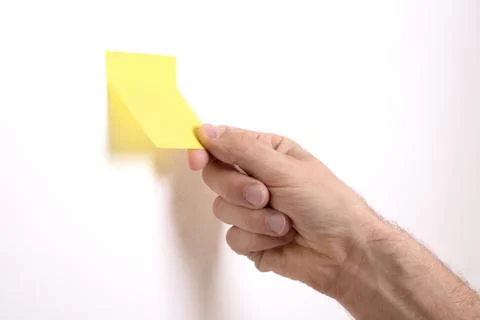 Yellow sticky note Stock Photos