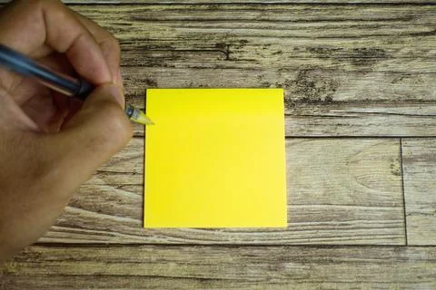 Yellow sticky note Stock Photos