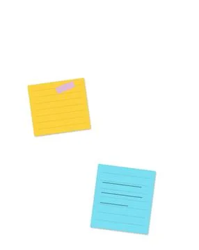 Yellow sticky note with pink heart icon Stock Illustration