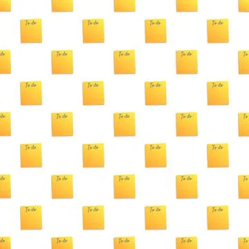 Yellow sticky notes displaying to do list pattern 스톡 일러스트