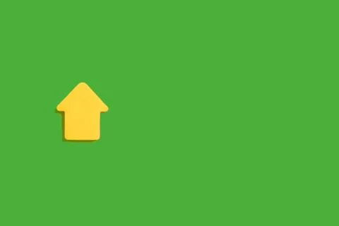 Yellow sticky notes on a green surface Stock Photos