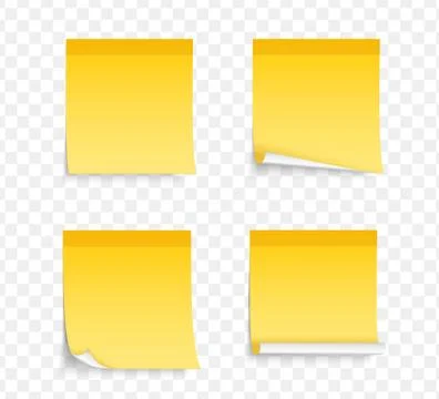 Yellow Sticky Notes Stock Illustration