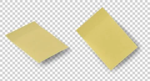 Yellow sticky notes isolated on white Stock Photos