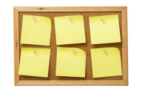 Yellow sticky notes Stock Photos