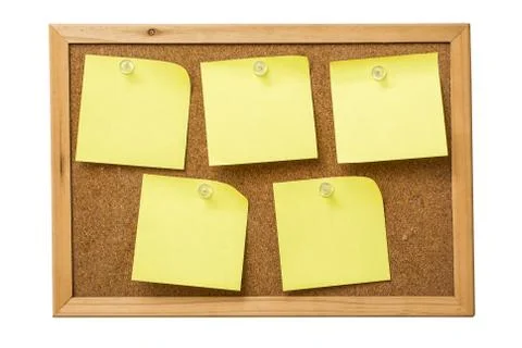 Yellow sticky notes Stock Photos