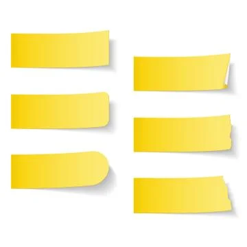 Yellow Sticky Papers Stock Illustration