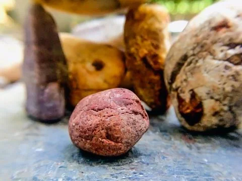 The yellow stone is close Stock Photos