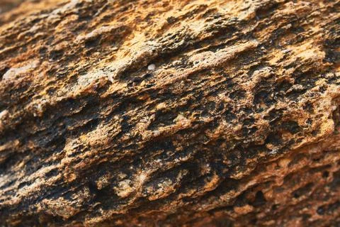 Yellow stone texture, close up. Foto stock