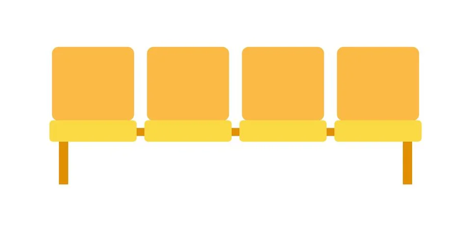 Yellow stops seats vector flat isolated on white Stock Illustration