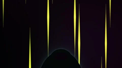 Yellow streaks on dark background with a half circle. Stock Footage 337518155