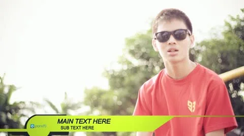 Yellow strip lowerthird Stock After Effects