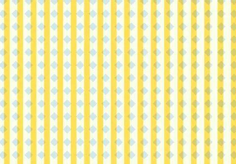 Yellow Striped Geometric Pattern With Pastel Blue Diamond Motif Seamless Ba.. Stock Illustration