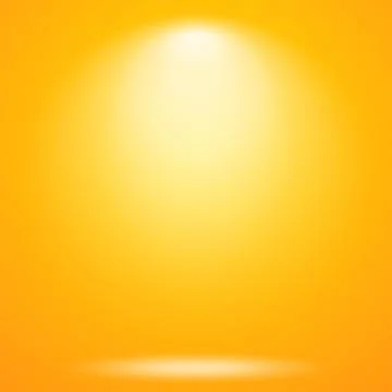 Yellow studio background with white spotlights - Vector Stock Illustration
