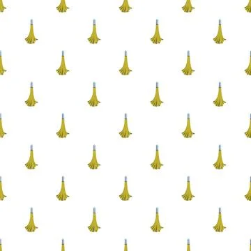 Yellow stylized brush pattern repeating on white background Stock Illustration