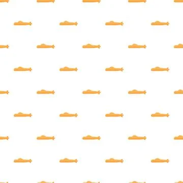 Yellow submarine pattern forming an endless naval background Illustrazione stock