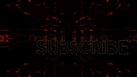 Yellow Subscribe on the Abstract Red Background Video stock 296969653