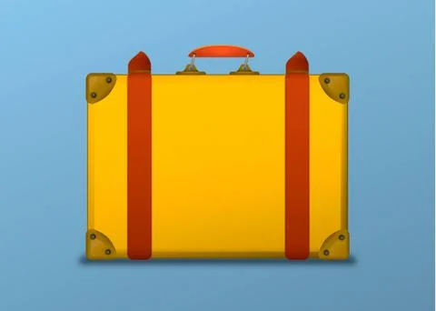 Yellow suitcase Stock Illustration