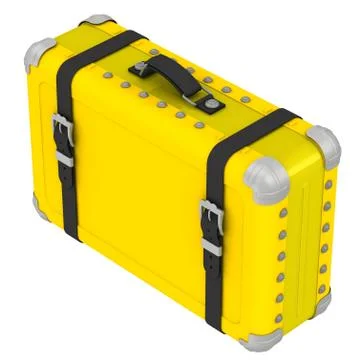 The yellow suitcase Stock Illustration