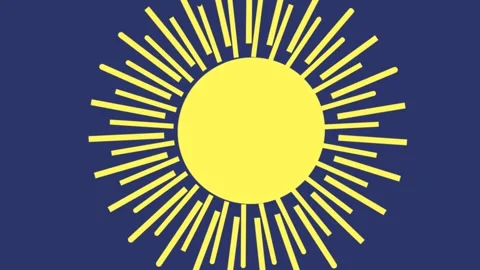Yellow Sun Circle Rotation Left Right Loop Background Stock Footage 333150595