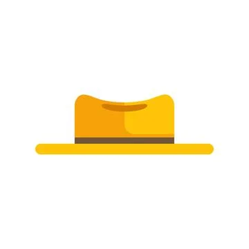 Yellow sun hat vector illustration for summer Stock Illustration
