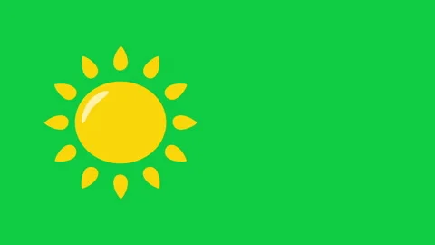 Yellow sun icon animation motion graphic Stock Footage 301582214