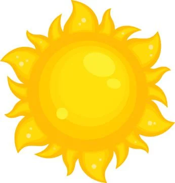 Yellow Sun Icon Stock Illustration