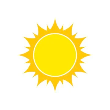 Yellow sun icon. Vector illustration Stock Illustration
