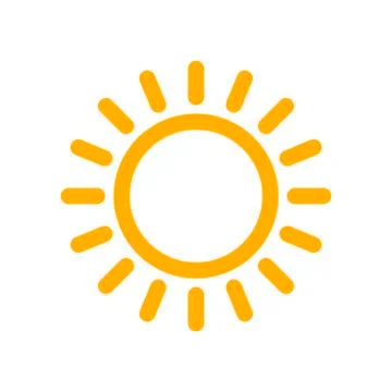 Yellow sun icon. Vector illustration Stock Illustration