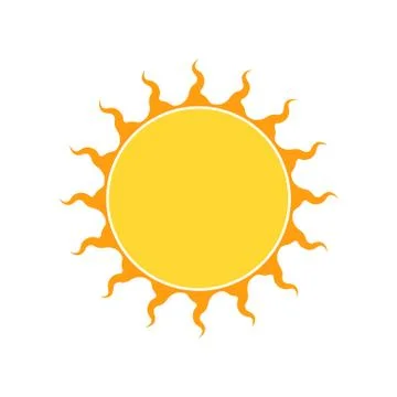 Yellow sun icon. Vector illustration Stock Illustration