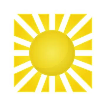 Yellow Sun icon vector isolated on white background イラスト素材