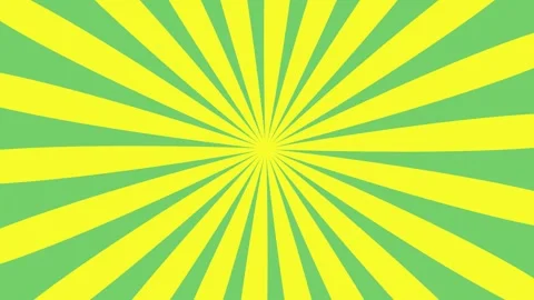 Yellow sun rays and sunburst with green motion background Stock Footage 320772710