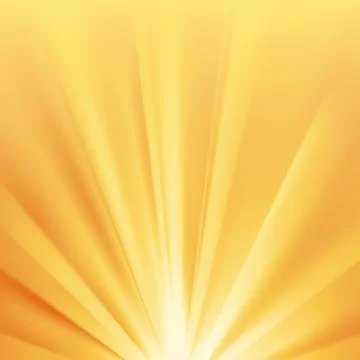 Yellow sun rays with warm orange flare Illustrazione stock