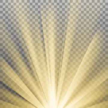 Yellow sun rays with warm orange flare Stock Illustration