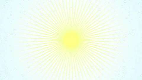 Yellow sun rays on white gradient Video stock 201589937